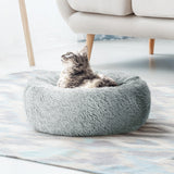 i.Pet Pet bed Dog Cat Calming Pet bed Small 60cm Light Grey Sleeping Comfy Cave Washable i.Pet