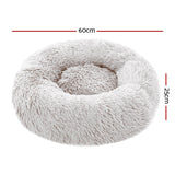 i.Pet Pet bed Dog Cat Calming Pet bed Small 60cm White Sleeping Comfy Cave Washable i.Pet