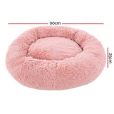 i.Pet Pet bed Dog Cat Calming Pet bed Large 90cm Pink Sleeping Comfy Cave Washable i.Pet