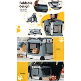 i.Pet Pet Carrier Soft Crate Dog Cat Travel Portable Cage Kennel Foldable 2XL i.Pet