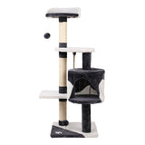 i.Pet Cat Tree 112cm Trees Scratching Post Scratcher Tower Condo House Furniture Wood i.Pet