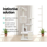 i.Pet Cat Tree 134cm Trees Scratching Post Scratcher Tower Condo House Furniture Wood Beige i.Pet