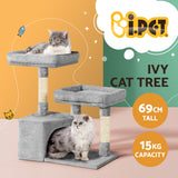 i.Pet Cat Tree Tower Scratching Post Scratcher Wood Condo House Bed Trees 69cm i.Pet