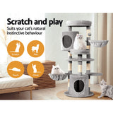 i.Pet Cat Tree Tower Scratching Post Scratcher Wood Condo House Toys Bed 123cm i.Pet