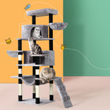 i.Pet Cat Tree Tower Scratching Post Scratcher Wood Condo House Play Bed 161cm i.Pet