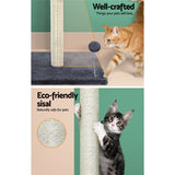 i.Pet Cat Tree Scratching Post Scratcher Tower Condo House Hanging toys Grey 105cm i.Pet