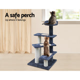 i.Pet Cat Tree 100cm Trees Scratching Post Scratcher Tower Condo House Furniture Wood Steps i.Pet