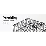 i.Pet 42inch Foldable Pet Cage - Black i.Pet