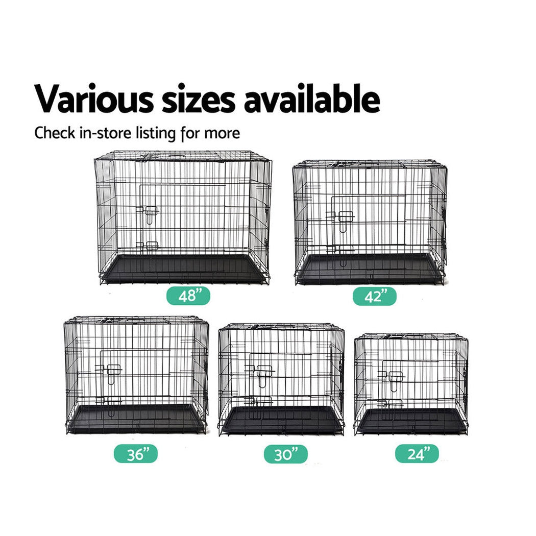 i.Pet 48inch Foldable Pet Cage - Black i.Pet