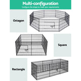 i.Pet 2X24" 8 Panel Pet Dog Playpen Puppy Exercise Cage Enclosure Fence Play Pen i.Pet