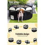 i.Pet Pet Dog Playpen Enclosure Crate 8 Panel Play Pen Tent Bag Puppy Fence 2XL i.Pet