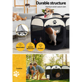 i.Pet Pet Dog Playpen Enclosure Crate 8 Panel Play Pen Tent Bag Puppy Fence 2XL i.Pet