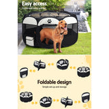 i.Pet Pet Dog Playpen Enclosure Crate 8 Panel Play Pen Tent Bag Fence Puppy XL i.Pet