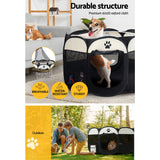 i.Pet Pet Dog Playpen Enclosure Crate 8 Panel Play Pen Tent Bag Fence Puppy XL i.Pet