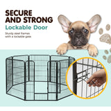 i.Pet 40" Pet Dog Playpen Kennel Puppy Enclosure Fence Cage Play Pen 8 Panel i.Pet