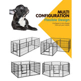 i.Pet 8 Panel Pet Dog Playpen Puppy Exercise Cage Enclosure Fence Play Pen 80x80cm i.Pet