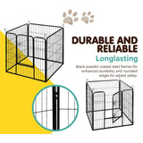 i.Pet 8 Panel Pet Dog Playpen Puppy Exercise Cage Enclosure Fence Play Pen 80x80cm i.Pet