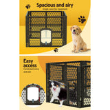 i.Pet Pet Dog Playpen Enclosure 4 Panel Fence Puppy Cage Plastic Play Pen Fold i.Pet