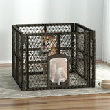 i.Pet Pet Dog Playpen Enclosure 4 Panel Fence Puppy Cage Plastic Play Pen Fold i.Pet