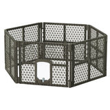 i.Pet Pet Dog Playpen Enclosure 6 Panel Fence Puppy Cage Plastic Play Pen Fold i.Pet