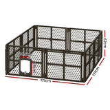 i.Pet Pet Dog Playpen Enclosure 8 Panel Fence Puppy Cage Plastic Play Pen Fold i.Pet