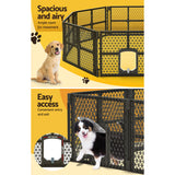 i.Pet Pet Dog Playpen Enclosure 8 Panel Fence Puppy Cage Plastic Play Pen Fold i.Pet