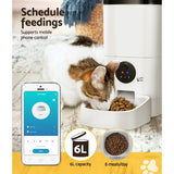 i.Pet Automatic Pet Feeder 6L Auto Camera Dog Cat Smart Video Wifi Food App Hd i.Pet