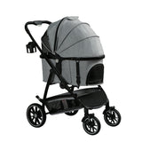 i.Pet Pet Stroller Pram Large Dog Cat Carrier Travel Pushchair Foldable 4 Wheels i.Pet