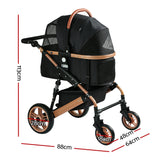 i.Pet Pet Dog Stroller Pram Large Cat Carrier Travel Pushchair Foldable 4 Wheels i.Pet