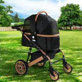 i.Pet Pet Dog Stroller Pram Large Cat Carrier Travel Pushchair Foldable 4 Wheels i.Pet