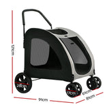 i.Pet Pet Dog Stroller Pram Large Carrier Cat Travel Foldable Strollers 4 Wheels i.Pet
