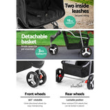 i.Pet 3 Wheel Pet Stroller - Black i.Pet