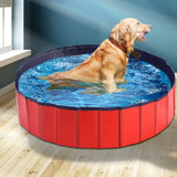 Pet Swimming Pool Dog Cat Animal Folding Bath Washing Portable Pond M PaWz