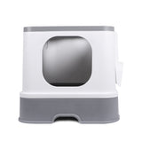 Cat Litter Box Fully Enclosed Kitty Toilet Trapping Sifting Odor Control Basin PaWz