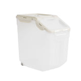 Pet Food Container Dog Cat Feeding Feeder Storage Box With Wheel 10L