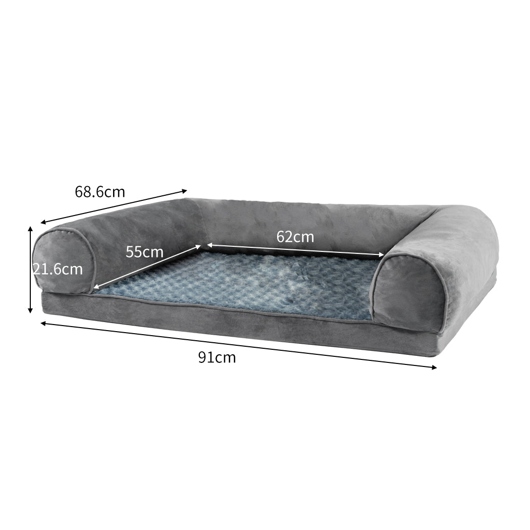 Pet Bed Sofa Dog Beds Bedding Soft Warm Mattress Cushion Pillow Mat Plush  L PaWz