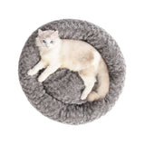 Pet Bed Dog Cat Nest Calming Donut Mat Soft Plush Kennel Cave Deep Sleeping L PaWz