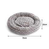 Pet Bed Dog Cat Nest Calming Donut Mat Soft Plush Kennel Cave Deep Sleeping L PaWz