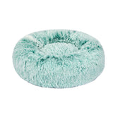 Pet Bed Cat Dog Donut Nest Calming Mat Soft Plush Kennel Teal XL PaWz