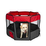 8 Panel Pet Playpen Dog Puppy Play Exercise Enclosure Fence Grey M PaWz