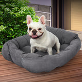 PaWz Pet Bed 2 Way Use Dog Cat Soft Warm Calming Mat Sleeping Kennel Sofa Grey L PaWz