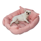 PaWz Pet Bed 2 Way Use Dog Cat Soft Warm Calming Mat Sleeping Kennel Sofa Pink L PaWz