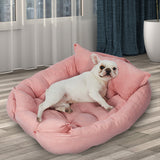 PaWz Pet Bed 2 Way Use Dog Cat Soft Warm Calming Mat Sleeping Kennel Sofa Pink M PaWz