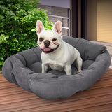 PaWz Pet Bed 2 Way Use Dog Cat Soft Warm Calming Mat Sleeping Kennel Sofa Grey S PaWz