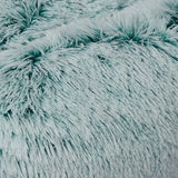 Dog Calming Bed Warm Soft Plush Comfy Sleeping Kennel Cave Memory Foam Teal M PaWz