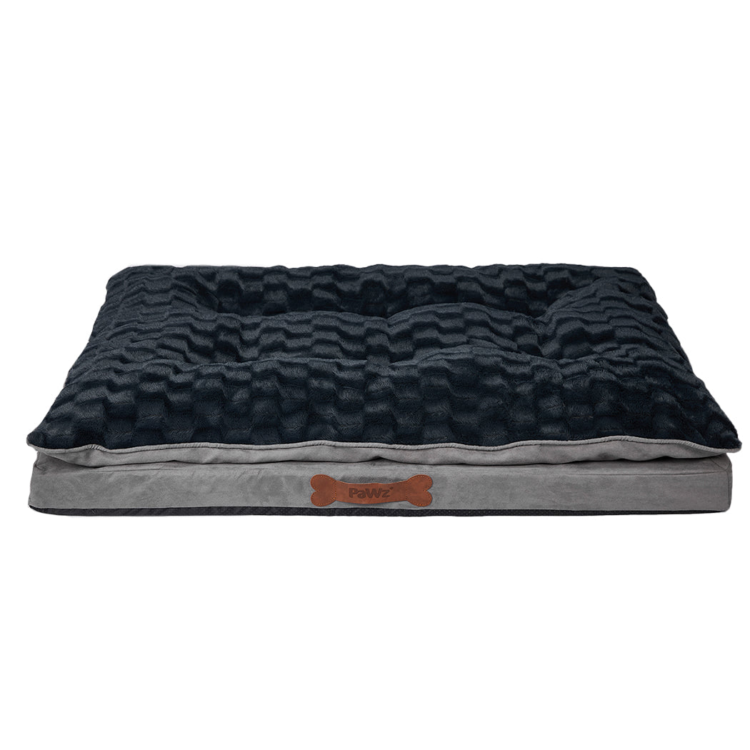 Dog Calming Bed Warm Soft Plush Comfy Sleeping Memory Foam Mattress Dark Grey M PaWz