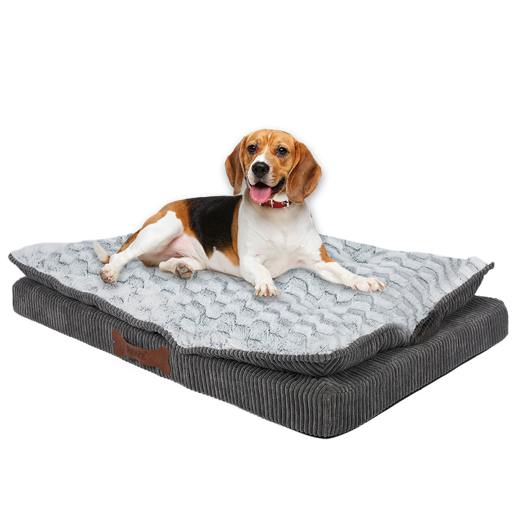 Dog Calming Bed Warm Soft Plush Comfy Sleeping Kennel Cave Memory Foam Mattress S PaWz