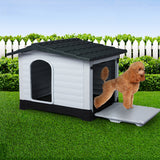 PaWz Dog Kennel Outdoor Indoor Pet Plastic Garden Large House Weatherproof Outside PaWz