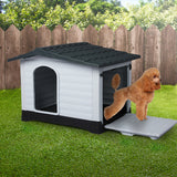 PaWz Dog Kennel Outdoor Indoor Pet Plastic Garden Large House Weatherproof Outside PaWz