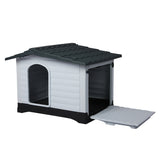 PaWz Dog Kennel Outdoor Indoor Pet Plastic Garden Large House Weatherproof Outside PaWz